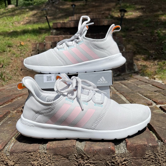 Women’s adidas CloudFoam Pure 2.0 Grey/Pink Size 10 - Picture 7 of 11